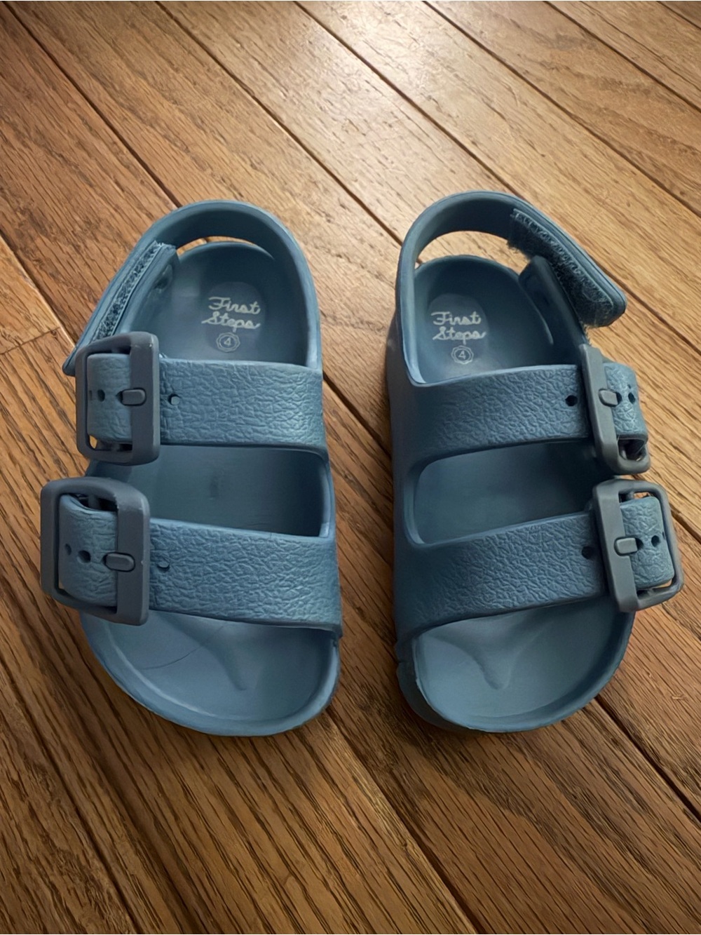 First Steps Toddler Adjustable Blue Buckle Sandals